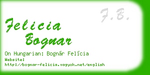 felicia bognar business card